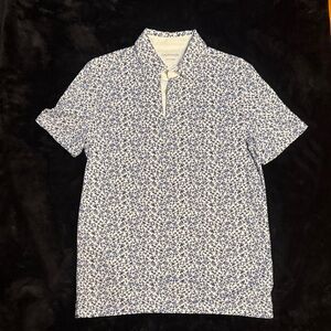 Calvin Klein White and Blue Patterned Men's Shirt